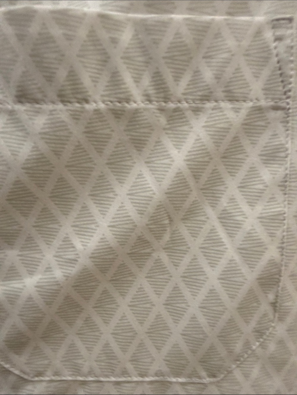 Mizzen+Main White Short-Sleeve Diamond Jacquard Button-Down - Picture 4 of 5